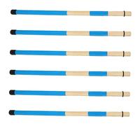 VICASKY 3pairs Wooden Drum Brush for Drums Percussion Beginner to Advanced Bass Beater Accessories