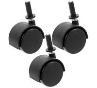 VICASKY 3pcs 360 Rotatable Castor Wheels Plastic Furniture Caster Trolley Wheels Replacement Vacuum Cleaner Caster Suitable for DIY Furniture with Modern Finish
