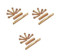 VICASKY 3pcs Acoustic Guitar Brass Saddle and Nut Replacement Guitar Accessories for Enhanced Tone Sturdy Standard for Professionals and Collectors Easy to Use for All Guitarists