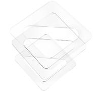 VICASKY 3pcs Acrylic Cutting Board Punching Stencil Set with Triangle Handles Small Medium Large Kitchen Charcuterie Template for Wood Chopping Board Tool