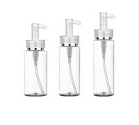 VICASKY 3pcs Acrylic Empty Pump Bottles Portable Refillable Dispenser Plastic Lotion Containers for Outdoor Travel