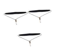 VICASKY 3pcs Alto Tenor Soprano Saxophone Neck Strap Metal Buckle Easy Install Remove Pu Belt