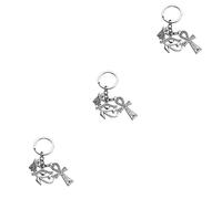 VICASKY 3pcs Ancient Egypt Keychain Vintage Key Pendant for Car Bag Home Decor Unique Egyptian Symbol Ornament for Organizing Keys