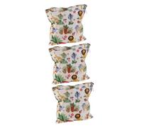 VICASKY 3pcs Animals Pattern Washable Diaper Bag Reusable Zip Wet Dry Tote with Convenient Snap Handle for Organizing Essentials