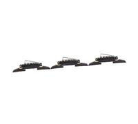 VICASKY 3pcs Archtop Guitar Bridge Tailpiece 13.8x1.5x3.6cm Nickel Roller Saddles Adjustable Base Perfect for Jazz Guitar Repairs