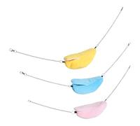 VICASKY 3pcs Banana Shaped Pet Hammock for Small Animals Soft Hanging Sleeping Bed for Hamster Parrot Rat Ferret Cage Bedding