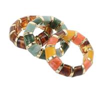 VICASKY 3pcs Bangle Bracelets for Women Acrylic Chunky Stretch Bracelets with Geometric Design, Lightweight and Wear-Resistant, Suitable for Modern and Formal Wear