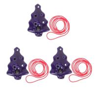 VICASKY 3pcs Beginner Ocarina Musical Instrument Christmas Tree Shaped Ocarina Random Colors for Students and Lightweight Wind Instrument for Travel and Souvenir