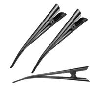 VICASKY 3pcs Black Metal Duckbill Hair Clips and Simple Elegant Hair Accessories and Staying Well in Place for Office Paper Document Organization and Home Use
