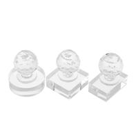 VICASKY 3pcs Blush Pressing Tool Eyeshadow Stamp Empty Makeup Containers Eyeshadow Applicator Empty Lipstick Palette Eye Shadow Stamper Shadow Presser Transparent