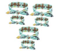 VICASKY 3pcs Boy Girl Bunny Ear Headband Set Cute Turquoise Hair Accessories for Mother and Boy Girl Lightweight Headwraps for Girls for Showers and Newborns