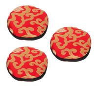 VICASKY 3pcs Buddhist Sound Bowl Cushion Pad Handmade Nepalese Singing Bowl Holder Beautiful Colors Comfortable Touch for Meditation and Sound Healing Practices