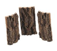 VICASKY 3Pcs Cork Bark Aquarium Decoration Natural Reptile Background for Fish Tanks Durable Home Aquarium Barks Enhances Habitat for Lizards and Frogs Easy to Use and Safe for Water