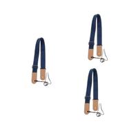 VICASKY 3pcs Cotton Guitar Strap Genuine Leather Accents for Ukulele Players for Live Performances Practice Sessions