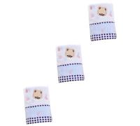 VICASKY 3pcs Cotton Jacquard Pattern Cartoon Boy Girl Small Face Towel for Bath Made of Soft Cotton Material for Boys and Girls Daily Use