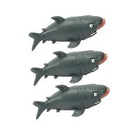 VICASKY 3Pcs Creative Man Eating Shark Prank Soft Cartoon Shark Decompression Fun Party Props for Unique Stress Relief Gadgets for Boys