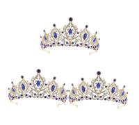 VICASKY 3pcs Crystal Bridal Crown Headband Lightweight Wedding Tiara with Dazzling Crystals for Bride Hair Accessories for Weddings Proms Pageants and Birthday Celebrations