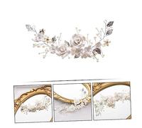 VICASKY 3pcs Delicate Bridal Pearl Headband Elegant Hair Accessory for Wedding Party Ceremonies Premium Craftsmanship Silver Vine Design Comfortable for Bride and Guests