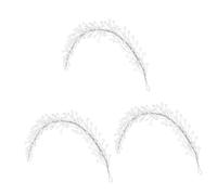 VICASKY 3pcs Delicate Pearl Bridal Hairband Headpiece with Rhinestone Silver Crystal Wedding Hair Accessory for Brides Bridesmaids Banquets and Parties