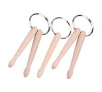VICASKY 3pcs Drumsticks Keychain Unique Drum Stick Pendant Natural Keychain Small Key Chain for Drumming Accessories Backpack Key Ring