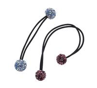 VICASKY 3pcs Elastic Hair Bands for Women Rhinestone Hair Ties Scrunchie Ponytail Holders Accessories