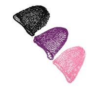 VICASKY 3pcs Elastic Mesh Crochet Hair Nets for Women Breathable Lightweight Bun Covers Handwoven Soft Hair Wraps for Sleeping Styling Yoga and Maintaining Neat Hairstyles