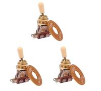 VICASKY 3pcs Electric Guitar 3 Way Toggle Switch Rhythm Treble Ring Plate Washer Kit for Guitar Parts Accessories for Electric