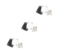 VICASKY 3pcs Electric Guitar Neck Plate Metal Bass Neck Plate with Mounting Screws Standout Guitar Accessory Easy Install