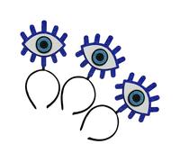 VICASKY 3Pcs Evil Eye Headband Set - Unique Turkish Cartoon Eyes Hairband for Women and, Comfortable Novelty Cosplay Hair Accessories for Theme Parties and Role Playing