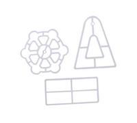 VICASKY 3pcs Ferris Wheel Cookie Cutter Food-Grade Plastic Cake Stencil Molds for DIY Baking Pastry Kitchen Accessory for Homemade Cookies Cakes and Fruit Cutting Easter