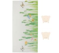 VICASKY 3pcs Flexible Pet Toilet Splash Guards for Open Cat Litter Boxes Plastic Cat Litter Pan Protector with 2 Butterfly Clips Easy-clean Splash Guard for Indoor