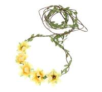 VICASKY 3pcs Floral Garland Sunflower Headband Women Head Wreath Vine Floral Garland for Women Flower Headpiece for Sunflower Festival
