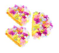 VICASKY 3pcs Floral Swimming Caps for Women Bathing Hat with Hair Protection Cover Lightweight Stretchy Fit for Long Hair Stylish Poolside Swim Caps