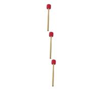 VICASKY 3pcs Foamed Big Drum Hammer with Wood Handle for Bass Drum Durable Percussion Drumstick for Enhanced Sound for Band Practice and Marching Music Red Color
