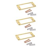 VICASKY 3pcs Full Flat Metal Pickup Mounting Thick Golden Frame for Electric Guitars Stylish Design Metal Construction for Pickup