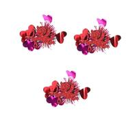 VICASKY 3pcs Glitter Heart Hair Barrettes Shiny Sequin Hair Clips for Teens Dual Function Decorative and Practical Hairpins Romantic Wedding Anniversary Photo Accessories