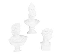 VICASKY 3Pcs Greek Resin Bust Statues Decorative Sculptures for Home Decor Elegant Miniature Figures for Bedroom Living Room and Dining Room Accents