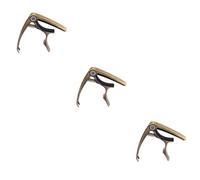 VICASKY 3pcs Guitar Capo Clip Tuner for String Acoustic Electric Guitars Ukulele Banjo Mandolin Tension Compact Design Vintage Bronze Finish