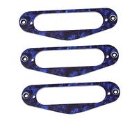 VICASKY 3pcs Guitar Pickup Frame Mounting Ring Tl Style Single Coil Humbucker Ring for Electric Guitars in Blue