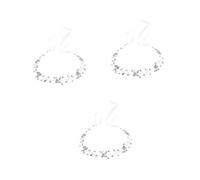 VICASKY 3pcs Handmade Silver Rhinestone Bridal Headband Elegant Crystal Hair Accessory Lightweight Wedding Hair Decoration for Women Prom Party