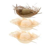 VICASKY 3pcs Hawaii Party Hat Straw Beach Costume Prop for Men and Women