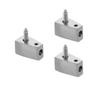 VICASKY 3pcs Headless Guitar Lock Nut Split Design Brass String Retainer for Electric Bass and Guitar Bridge Saddle Mounts Anti-slip Tuning Accuracy Musical Instrument Repair Accessories