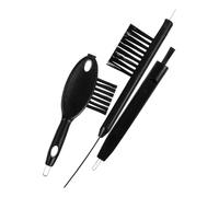 VICASKY 3Pcs Hearing Aid Cleaning Kit with Non-Slip Handle Fine Brush Heads for Earwax Removal and Sound Tube Maintenance Multifunctional Accessories for Hearing Aid Parts and Headphones