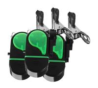 VICASKY 3PCS High Sensitivity Fishing Bite Alarms with Loud LED Alert Electronic Clip Squid Bell for Carp and Coarse Fishing Rods Black