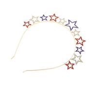 VICASKY 3pcs Independence Day Party Hairband with Pentagram Star Design Comfortable Headpiece Hair Accessory for Adults Patriotic Costume Decor for Family Celebrations