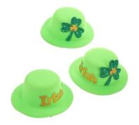 VICASKY 3PCS Irish Party Hair Clips Hat Design Barrettes for Patrick Day Festive Accessories for Women and Comfortable Fit for Celebrations and Events