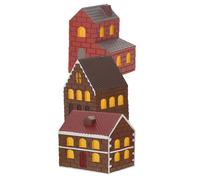 VICASKY 3pcs Japanese Miniature Houses Mini Cottage Resin Dollhouse Figurines for Fairy Garden Vintage Micro Landscape Ornaments Craft Decorations for Xmas Village Scene