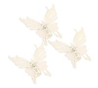 VICASKY 3pcs Large Butterfly Hair Claw Clips 10cm Jaw Clips for Long and Thin Hair Women for Styling and