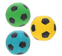 VICASKY 3pcs Latex Squeaky Soccer Shaped Molar Ball for Dogs 7cm
