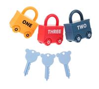 VICASKY 3pcs Lock and Key Educational for Years Old Preschool Matching Fine Motor Skills Development and Sensory Learning Puzzle Random Color